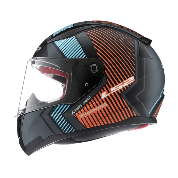 Casco LS2 353 Rapid Extra Gris Naranja - Imagen 2