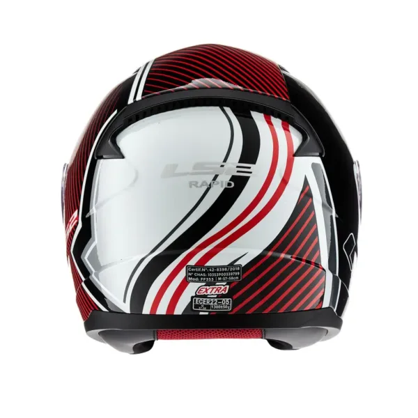 Casco LS2 353 Rapid Extra Negro Rojo - Imagen 3
