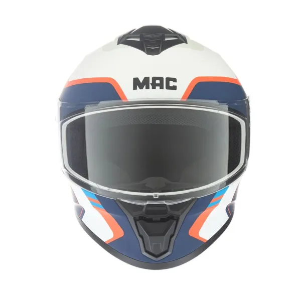 Casco Mac 801 Starter Qurbik Blanco Rojo Azul - Imagen 2