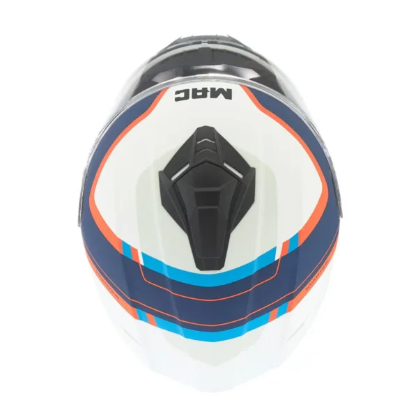 Casco Mac 801 Starter Qurbik Blanco Rojo Azul - Imagen 5