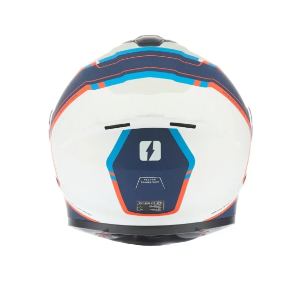 Casco Mac 801 Starter Qurbik Blanco Rojo Azul - Imagen 6