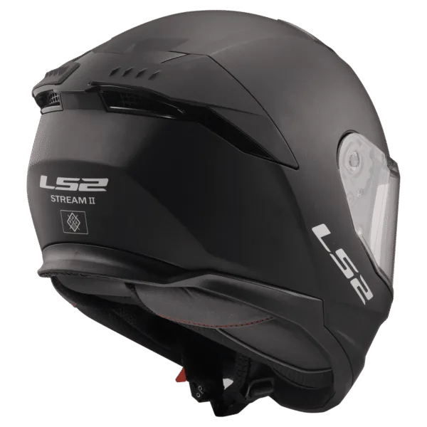 Casco Ls2 Stream II 808 Solid Negro Mate - Imagen 3
