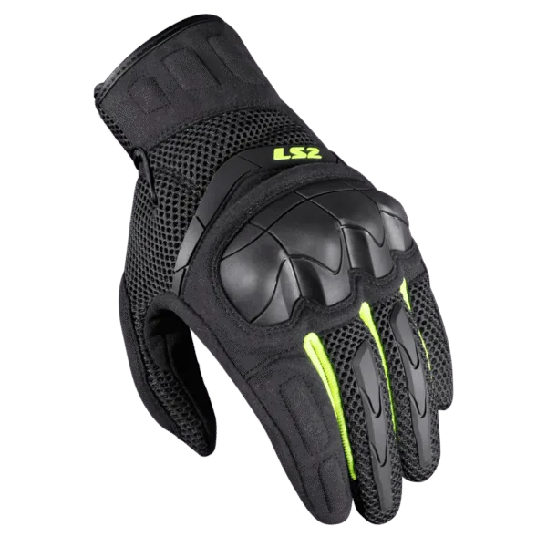 Guante LS2 Kubra Hombre Negro Amarillo