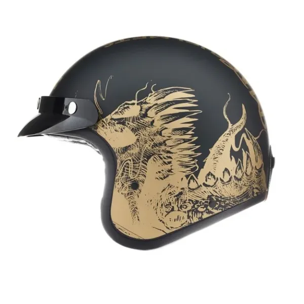 Casco Mac 181 Nekrus Negro / Dorado / Brillo (copia) - Imagen 3