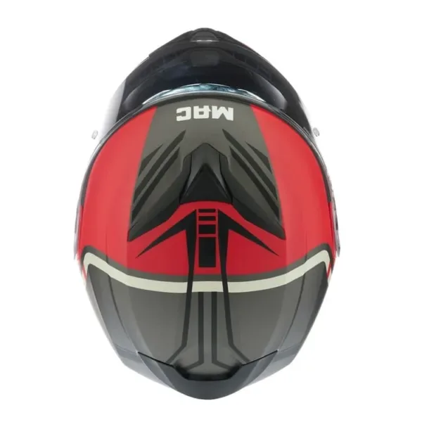 Casco MAC 908 Albarn Negro Rojo Mate - Imagen 3