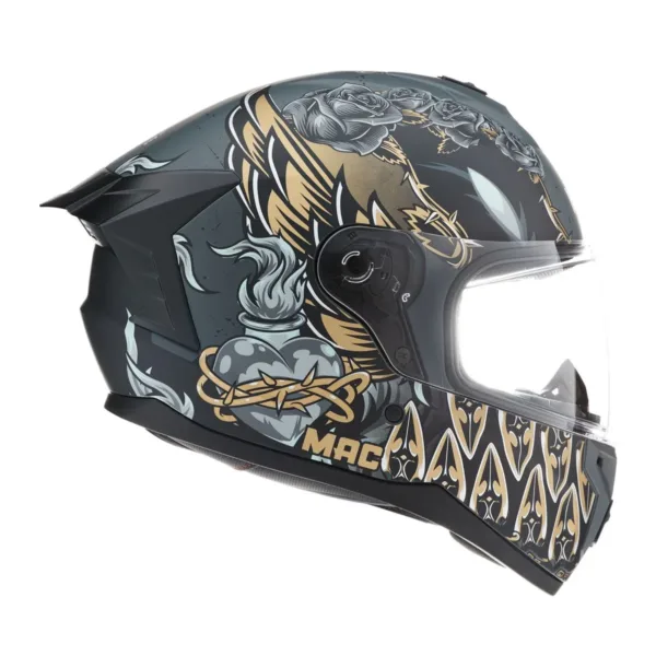 Casco Mac 070 Volt Lovepredator Negro Dorado - Imagen 2
