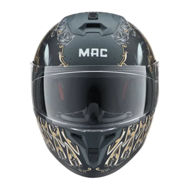 Casco Mac 070 Volt Lovepredator Negro Dorado - Imagen 3