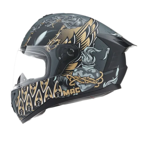 Casco Mac 070 Volt Lovepredator Negro Dorado - Imagen 4