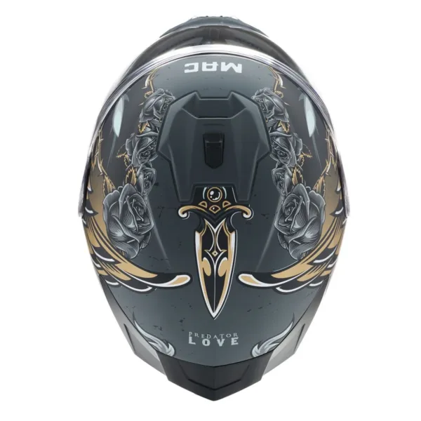 Casco Mac 070 Volt Lovepredator Negro Dorado - Imagen 5