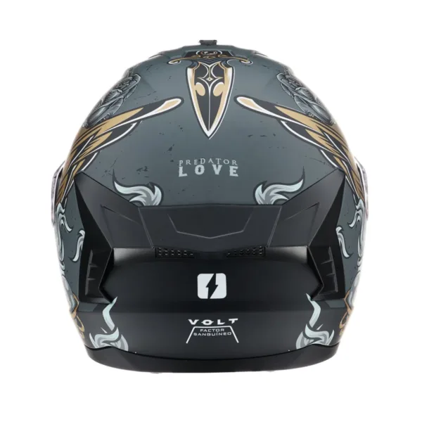 Casco Mac 070 Volt Lovepredator Negro Dorado - Imagen 6