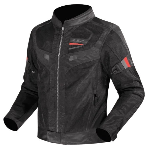 Campera Ls2 Garda Air Hombre Negra / Rojo