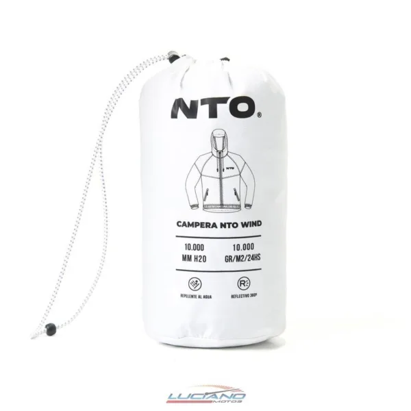 Campera NTO Wind Hombre Negra / Blanca - Imagen 4