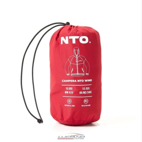 Campera NTO Wind Hombre Negra / Roja - Imagen 4