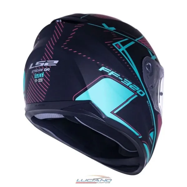 Casco 320 Stream Evo Level Turquesa Brillo - Imagen 4