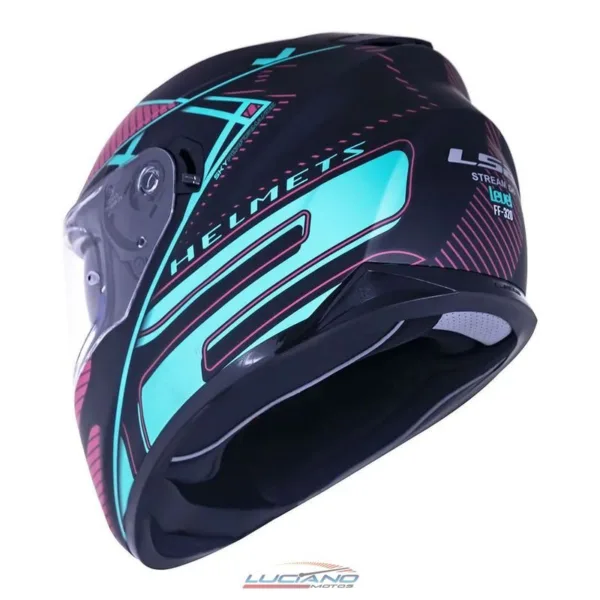 Casco 320 Stream Evo Level Turquesa Brillo - Imagen 5