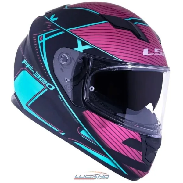 Casco 320 Stream Evo Level Turquesa Brillo - Imagen 2