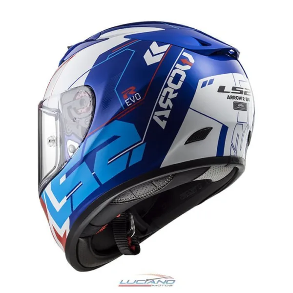Casco LS2 323 Arrow R Evo Techno Blanco / Azul - Imagen 4