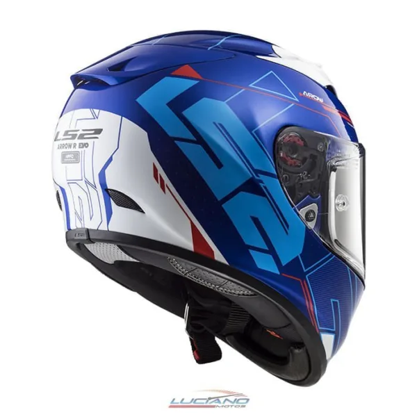 Casco LS2 323 Arrow R Evo Techno Blanco / Azul - Imagen 5