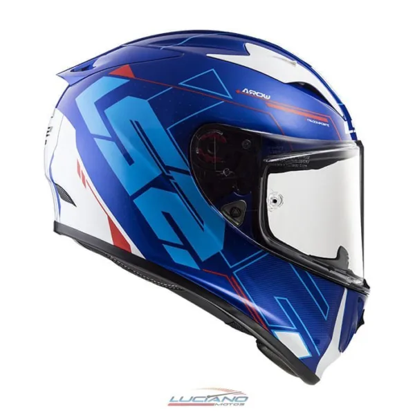Casco LS2 323 Arrow R Evo Techno Blanco / Azul - Imagen 6