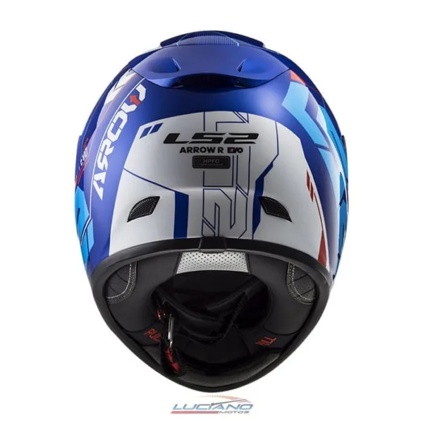 Casco LS2 323 Arrow R Evo Techno Blanco / Azul - Imagen 7