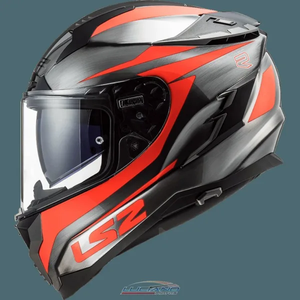 Casco LS2 327 Challenger Cannon Jeans Fluo Naranja