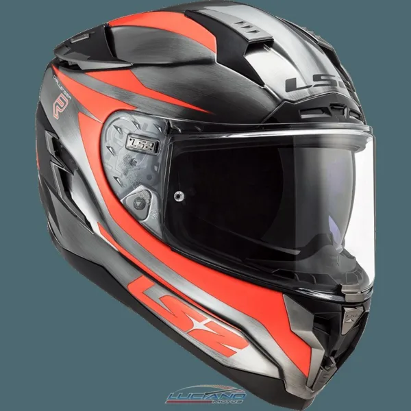 Casco LS2 327 Challenger Cannon Jeans Fluo Naranja - Imagen 6