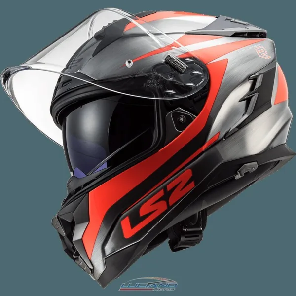 Casco LS2 327 Challenger Cannon Jeans Fluo Naranja - Imagen 8