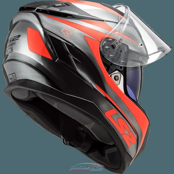 Casco LS2 327 Challenger Cannon Jeans Fluo Naranja - Imagen 9