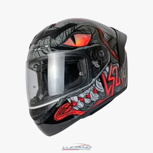 Casco Ls2 352 Rookie Fizzle Negro / Rojo