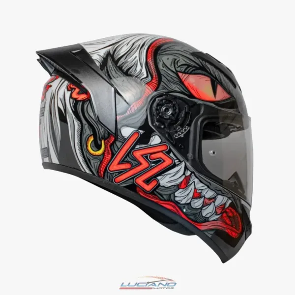 Casco Ls2 352 Rookie Fizzle Negro / Rojo - Imagen 3