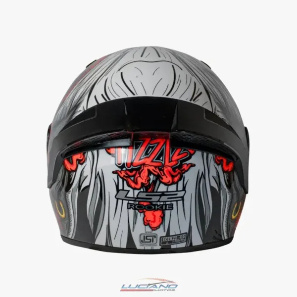 Casco Ls2 352 Rookie Fizzle Negro / Rojo - Imagen 4