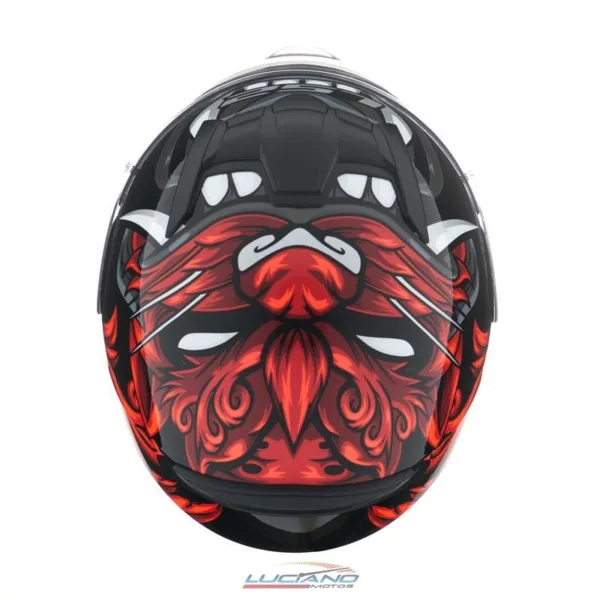 Casco LS2 352 Rookie Foo Dog Negro / Rojo - Imagen 7