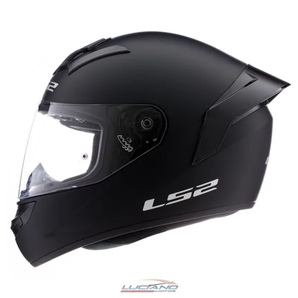 Casco LS2 352 Rookie Mono Mate Negro con Spoiler