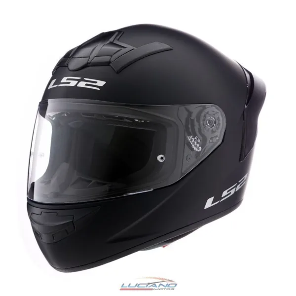 Casco LS2 352 Rookie Mono Mate Negro con Spoiler - Imagen 3