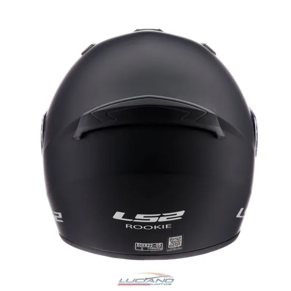 Casco LS2 352 Rookie Mono Mate Negro con Spoiler - Imagen 9