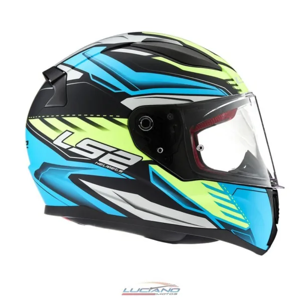 Casco LS2 353 Rapid Gale Mate Negro / Azul / Amarillo - Imagen 4