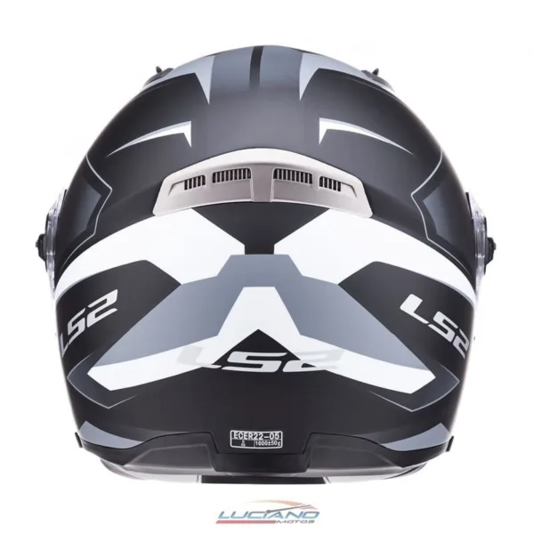 Casco LS2 370 Easy Stripe Negro / Blanco - Imagen 2