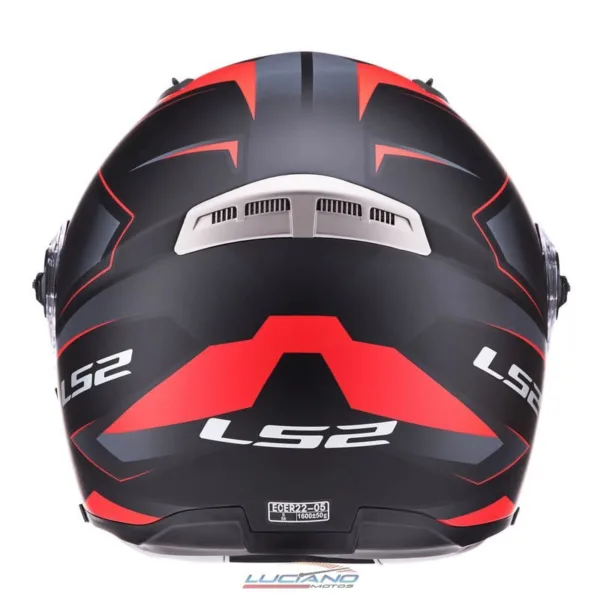 Casco LS2 370 Easy Stripe Negro / Rojo - Imagen 2