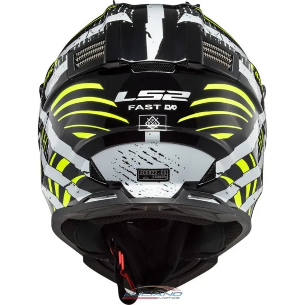 Casco LS2 MX437 Fast Evo Verve Negro / Blanco Mate - Imagen 3