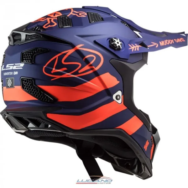 Casco LS2 MX700 Subverter Cargo Azul / Naranja Mate - Imagen 2
