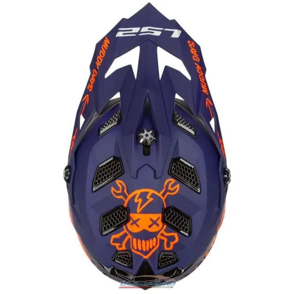 Casco LS2 MX700 Subverter Cargo Azul / Naranja Mate - Imagen 4