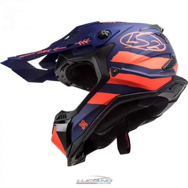 Casco LS2 MX700 Subverter Cargo Azul / Naranja Mate - Imagen 5