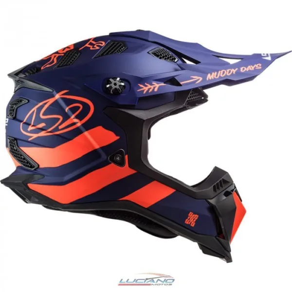 Casco LS2 MX700 Subverter Cargo Azul / Naranja Mate - Imagen 6