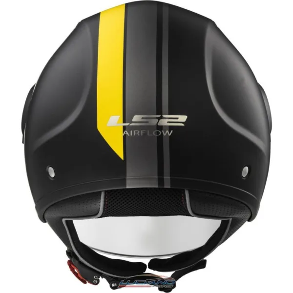 Casco LS2 Of562 Airflow Metropolis Negro / Amarillo Mate - Imagen 3