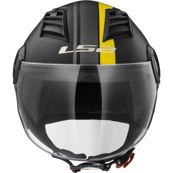Casco LS2 Of562 Airflow Metropolis Negro / Amarillo Mate - Imagen 7