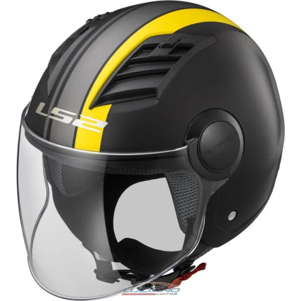 Casco LS2 Of562 Airflow Metropolis Negro / Amarillo Mate - Imagen 9