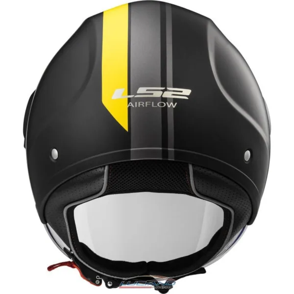 Casco LS2 Of562 Airflow Metropolis Negro / Amarillo Mate - Imagen 11