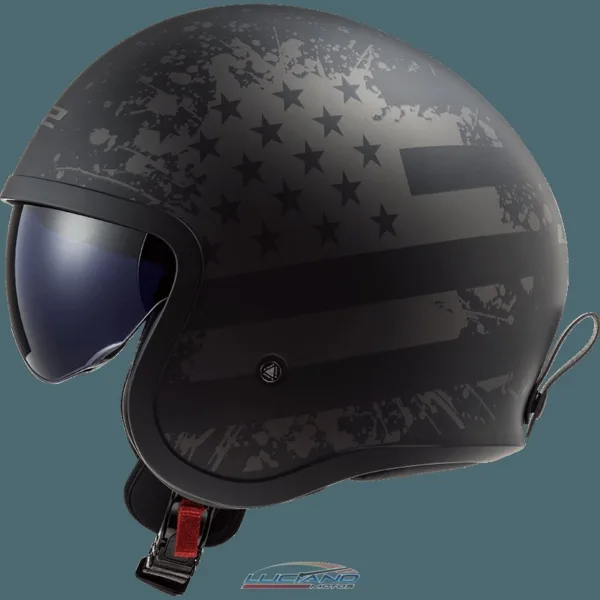 Casco LS2 Of599 Spitfire Flag Negro Mate