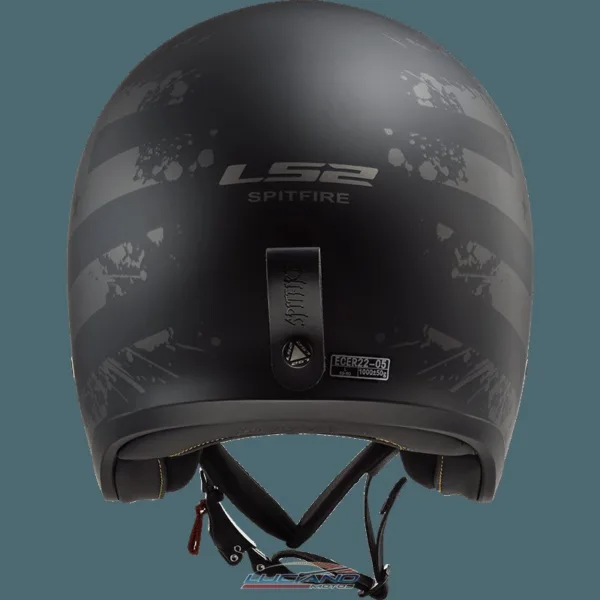 Casco LS2 Of599 Spitfire Flag Negro Mate - Imagen 2