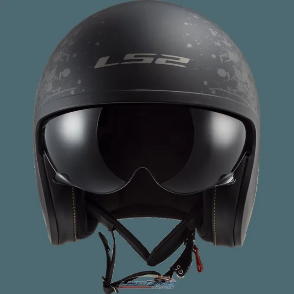 Casco LS2 Of599 Spitfire Flag Negro Mate - Imagen 3